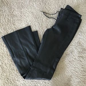 Black leather pants